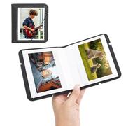 HIYQIN Stylish Small Photo Album for Instax Wide Instant Camera, 28 Pockets Retro Photo Album Fits for Fujifilm Instax Wide 400/300/200/Wide EVO/for Polaroid Now+/I-Type/OneStep2 - Black