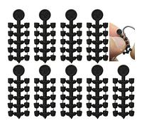 HiyyFloy 100pcs Carp Rig Ring Stop Black Plastic Carp Fishing Terminal Tackle Hook Stops Beads