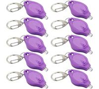 HiyyFloy 10pcs Led Mini Uv Keychain Light Ultraviolet Key Chain Lamp Torch for Money Scorpion Pet Stains Cat Tinea Marker