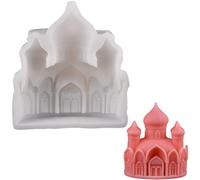 HiyyFloy 3d Castle Epoxy Resin Silicone Molds Fairy Tales Castle Casting Molds for Soap Home Decor Craft Project Silicone