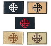 HiyyFloy 5 Pcs Jerusalem Cross Crusader Jihad Patches Time for Another Crusade Patches Patches Embroidered