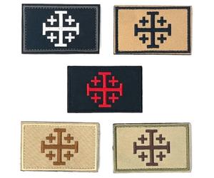 HiyyFloy 5 Pcs Jerusalem Cross Crusader Jihad Patches Time for Another Crusade Patches Patches Embroidered
