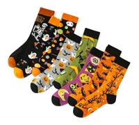 HiyyFloy 8 Pairs Women Socks Novelty Crew Socks Halloween Thanksgiving Gifts Colorful Pattern Novelty Cute for Women and Men