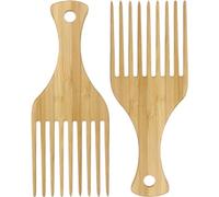 HiyyFloy Afro Hair Comb 2pcs Wooden Comb Wide Tooth Hair Brushes No Static Comb Curls Comb Massage Brushes Pieces Comb for Curly Hair