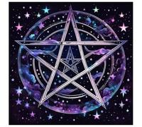 HiyyFloy Altar Cloth, Delicate Star Alter Cloths Witchcraft Spiritual Tarot Mat Tablecloth Divination Tools and Accessories Perfect Divination Ritual Supplies