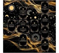 HiyyFloy Altar Cloth, Tarot Tablecloth, Celtic Cross Printed Divination Cloth for, Black Tarot Mat for, Cards, Divination, Witchcraft, Magic