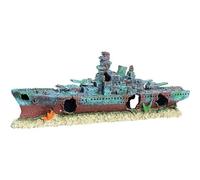 HiyyFloy Aquarium Ship Wreck Decorations Resin Material Sunken Ship Decorations Titanic Lost Wrecked Boat Ship Decorations for Fish Tank