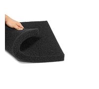 HiyyFloy Aquarium Sponge Filter Media Pad Cut-to-size Open Cell Foam Sheet for Fish Tank Sump (50x50x2cm) Black