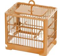 HiyyFloy Bird Travel Carrier Cage with Handle, Bird Cage Small Bird Carrier with 2 Standing Pole, Portable Bird Cage for Parrots Canaries