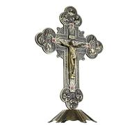 HiyyFloy Brass Jesus Christ Altar Decor 21cm Crucifix Cross Jesus on Cross Jesus Christ Statue for Home Office Church Decor