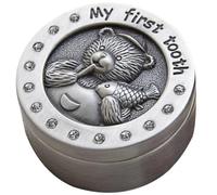 HiyyFloy Children's Curl Box Children First Tooth Curl Keepsake Box Metal Lanugo Hair Storage Box Children Collection Box for Baby Shower