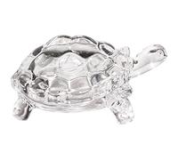 HiyyFloy Chinese Feng Shui Tortoise Turtle Crystal Glass Decorative Showpiece Best Gift for Career Luck