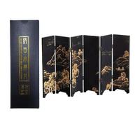 HiyyFloy Chinese Small Folding Screen, Screen Dividers 6 Panel Folding Mini Screens Mini Furniture Desktop Decor for Living Room