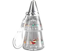 HiyyFloy Christmas Milk Straw Bottle Xmas Tree Shaped Cup Novelty Water Bottle Small Snack Sealed Bottle Portable Candy Jar Drink Bottle with Lids
