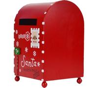 HiyyFloy Christmas Post Box Santa Letter Box Metal Letter Letters to Santa Mailbox Christmas Decorations Home Decor Xmas Decorations