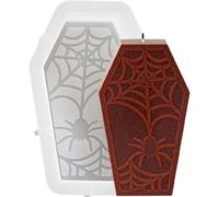 HiyyFloy Coffin Resin Organizer Molds, DIY 3D Horror Decorations, Silicone Craft Mold