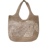 HiyyFloy Crochet Tote Bag Mesh Beach Bag Summer Hobo Bag Fashion Knitted Bag Women's Shoulder Bag for Outing Travel Vacation Shopping Beach