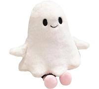 HiyyFloy Cute Ghost Plush Pillow,Soft White Ghost Stuffed Animals Plushies Kawaii Toy Funny Room Decor Gift for Girls Boys Birthday,Halloween,Christmas