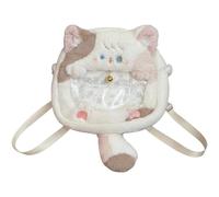 HiyyFloy Cute Plush Cat Backpack with Bell - Japanese Style Kawaii Ita Bag Cartoon Plush Backpacks for Anime Cosplay, Otaku Fashion, Daily Use