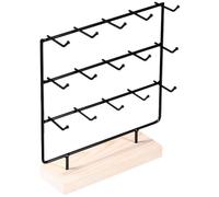 HiyyFloy Earrings Display Stand Jewelry Hook Up Organizer 3 Tier Jewelry Rack Holder Necklace Ring Display Stand Store Decoration