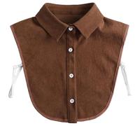 HiyyFloy Fake Collar Detachable Dickey Blouse for Women Half Shirts, Ruffled False Collar Inserts