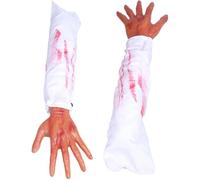 HiyyFloy Fake Severed Hands Hallowen Broken Hands Scary Decorative Prank Props Fake Arm Hand Horror Broken Body Parts Haunted House Decor