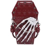 HiyyFloy Fashion Coffin Bags for Women Gothic Purse Shoulder Bag Girls Funny Halloween Purses and Handbags Crossbody Bag