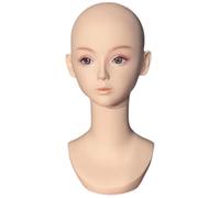 HiyyFloy Female Cosmetology Bald Manikin Mannequin Head Hairdressing Training Head for Wigs Making Wig Display Hat Display Glasses Display