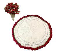 HiyyFloy Finished Rose Bouquet Blanket Crochet Knitted Throw Floral Bouquet Blanket for Valentine's Day Wedding Anniversary Decoration