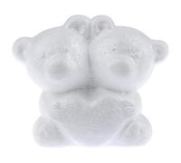 HiyyFloy Foam Bear Mould White Bear Polystyrene White Modelling Sculptures Balls for Party Decoration Craft Flower Arranging Diy