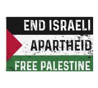 HiyyFloy Free Palestine Flag End Israeli Apartheid Free Palestine Flag for Patio Lawn Garden Backyard Home Decoration Flags 90 * 150cm