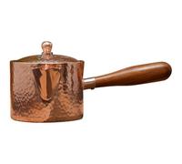 HiyyFloy Handcrafted Copper Teapot, Vintage Hammered Copper Tea Pot Tea Kettle with Long Handle Water Kettle Tea Coffee Pot Stovetop Teapot