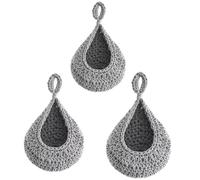 HiyyFloy Hanging Fruit Baskets for Kitchen, 3 Pcs Wall Hanging Basket, Handwoven Hanging Holder Teardrop Home Produce Basket for Fruits Vegetable Storage