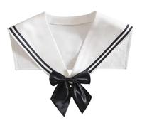 HiyyFloy Japanese Bowknot False Collar for Women Detachable Blouse with V-neck Design Lapel Shoulder Cape Clothes Shirt Accessories for Women