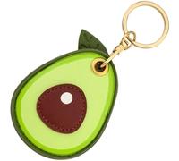 HiyyFloy Leather Airtag Holder Keychain, Cartoon Fruit Air Tag Holder with Keyring Full Coverage Airtag Protective Case Cover for Luggage Wallet
