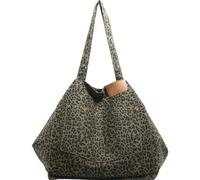 HiyyFloy Leopard Print Handbag Canvas Shoulder Bag Tote Bag Large Capacity Shoulder Bag Hobo Bag Fashion Bag for School Work Shopping for Women Girls