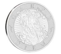 HiyyFloy Memento Mori Coin Silver Skeleton Knight Collectible Coin Challenge Coin Gothic Souvenir Antique Style Gift for Collectors