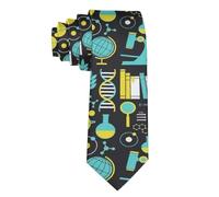 HiyyFloy Men's Ties Business Necktie Science Ties for Men Math Physical Chemical Biology Fashion Neck Tie Funny Skinny Tie Formal Party Tie