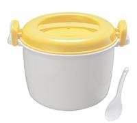 HiyyFloy Microwave Rice Cooker Safe Small Rice Cooker Mini Travel with Handle Portable Microwave Cookware for Home 1800ml