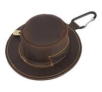 HiyyFloy Mini Coin Purse Leather Wallet Cowboy Hat Shape Change Purse Men's Pocket with Keychain Fashionable Keychain Wallet Travel Gift Coin Pocket