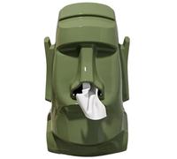 HiyyFloy Moai Tissue Box Resin Moai Figurine Easter Island Sculpture Decorative Tissue Holder Moai Statue Figurine Tissue Dispenser Paper Holder Home Decor Desk Storage