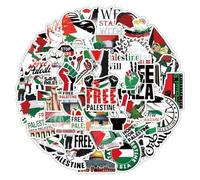 HiyyFloy Palestine Stickers 100pcs Cool Free Palestine Stickers Aesthetic Colorful Palestine Stickers for Laptop Water Bottle Guitar Bike