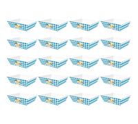 HiyyFloy Paper Food Tray Disposable Serving Boat Basket 20pcs Beer Festival Themed Paper Food Trays Snack Candy Hot Dog Trays for Oktoberfest