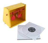 HiyyFloy Portable Slingshot Target Box - Metal Catcher with 20 Paper Targets, Shooting Practice for Catapult Hunting, Outdoor Range Accessory