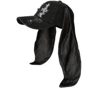 HiyyFloy Punk Bunny Baseball Cap Lightweight Baseball Cap with Long Rabbit Ear Retro Denim Baseball Cap Sun Protection Hat for Women