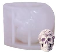 HiyyFloy Rose Skull Candle Mold Diy Chocolate Cake Silicone Mould Epoxy Resin Skeleton Mold Handmade Soap Resin Gypsum Mould Diy Craft