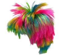 HiyyFloy Short Spiked Wig Straight Synthetic Colorful Afro Wigs Spiky Mullet for Women Funny Rainbow Rocker Punk Costumes Hair for Men