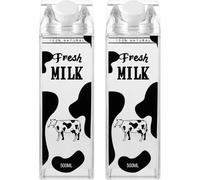 HiyyFloy Small Milk Bottle with Lids 500ml Printed Milk Bottle Storage Container Milk Storage Bottle Plastic Milk Bottle for Drinking Drinkware