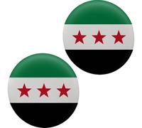 HiyyFloy Syrian Arab Republic Flag Brooch Pins Syria Map Flag Souvenir Pin National Emblem Brooches Badges Lapel Pins for Hat Clothes
