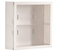 HiyyFloy Wall Mounted Display Case for Figures Clear Collectibles Display Box 2-tier Figures Organizer Cabinet Organizer for Mini Toys Collections